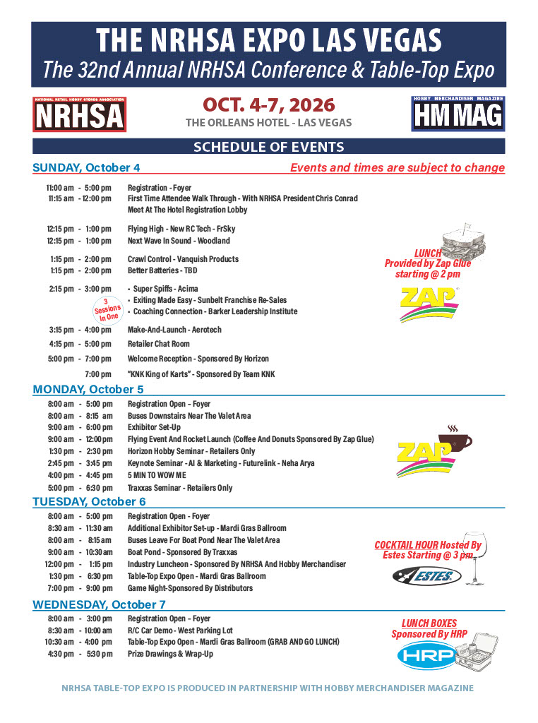 schedule of events